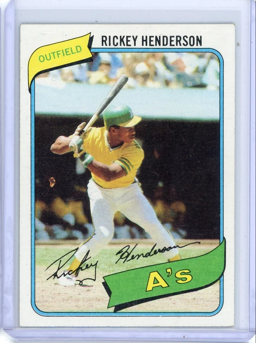 Rickey Henderson 1980 Topps rookie card #482