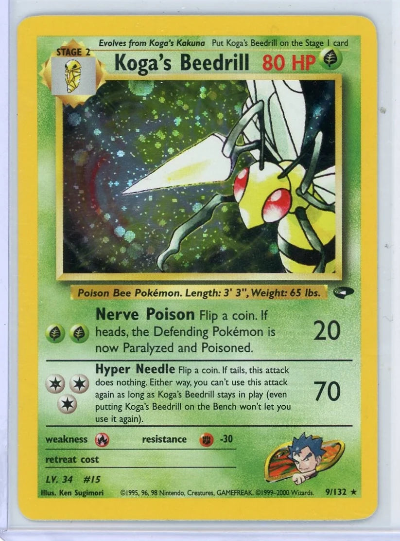 Koga's Beedrill 2000 Pokemon Gym Challenge holo #9/132
