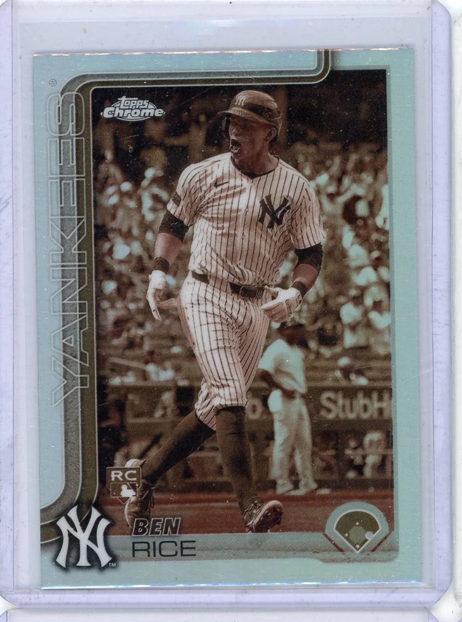 Ben Rice 2025 Topps Chrome Sepia refractor rookie card