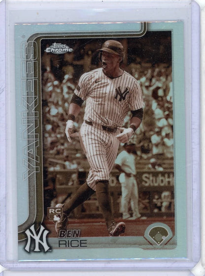 Ben Rice 2025 Topps Chrome Sepia refractor rookie card