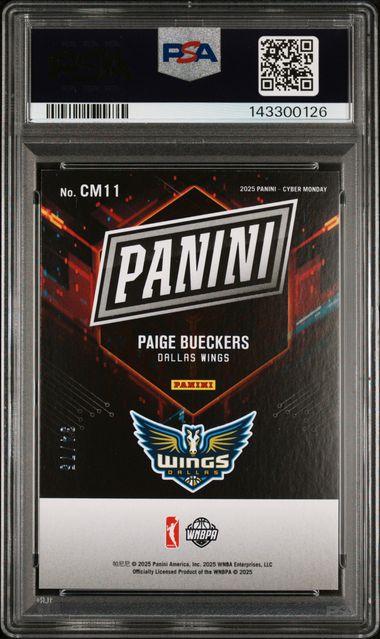 Paige Bueckers 2025 Cyber Monday Red Drip #'d 34/75 PSA 9