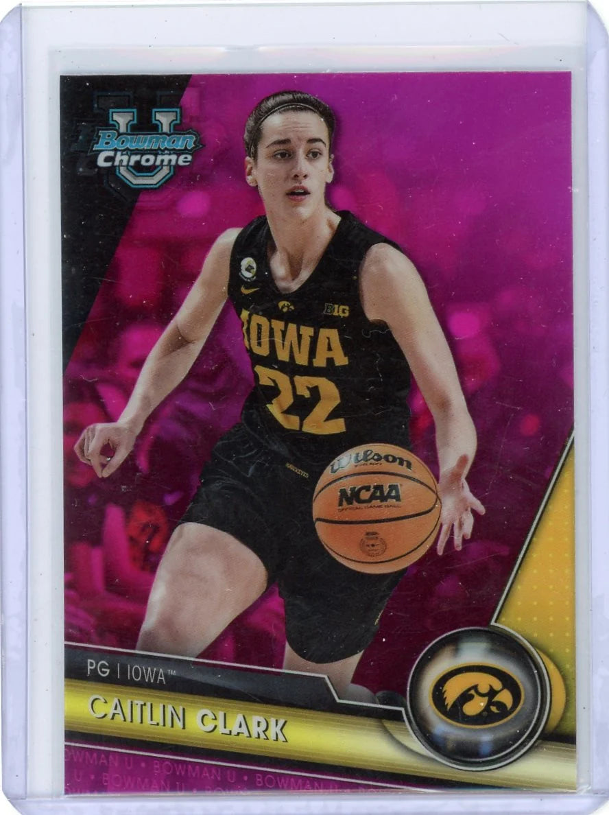 Caitlin Clark 2024 Bowman Chrome U Pink Refractor