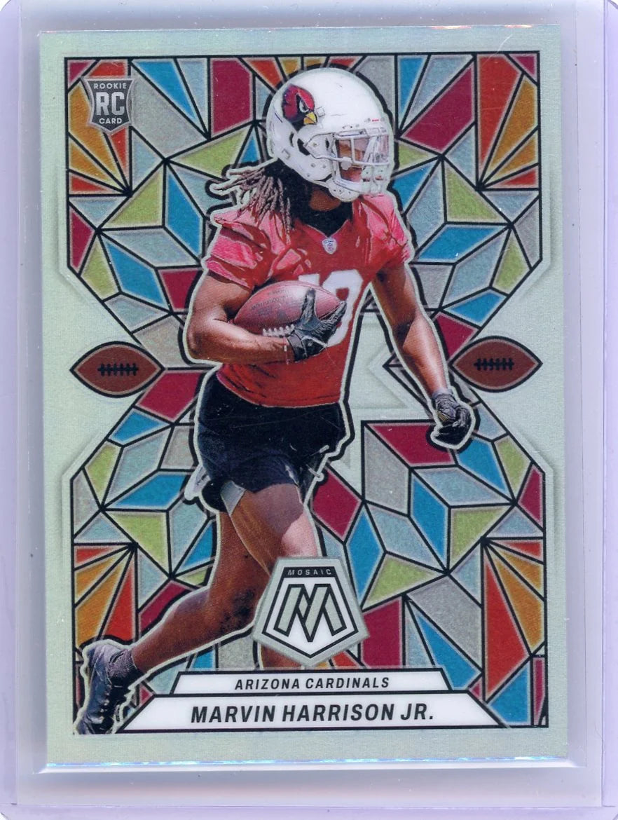 Marvin Harrison Jr. 2024 Panini Mosaic Stained Glass Prizm SSP RC