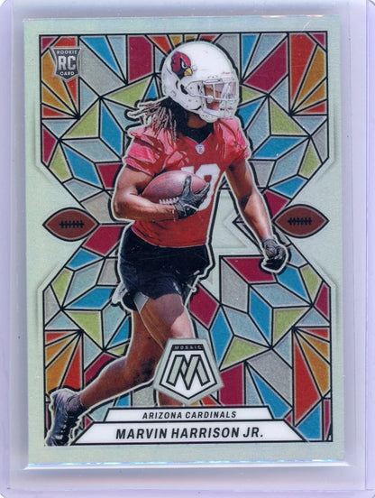 Marvin Harrison Jr. 2024 Panini Mosaic Stained Glass Prizm SSP RC