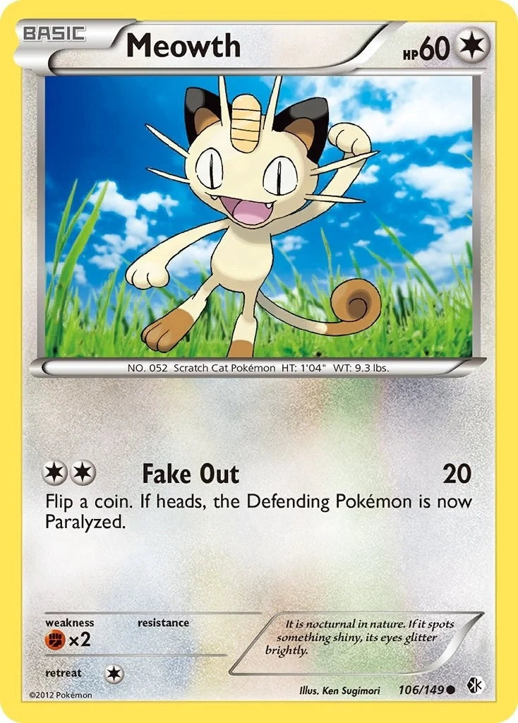 Meowth (106/149) (Boundaries Crossed) (BCR)