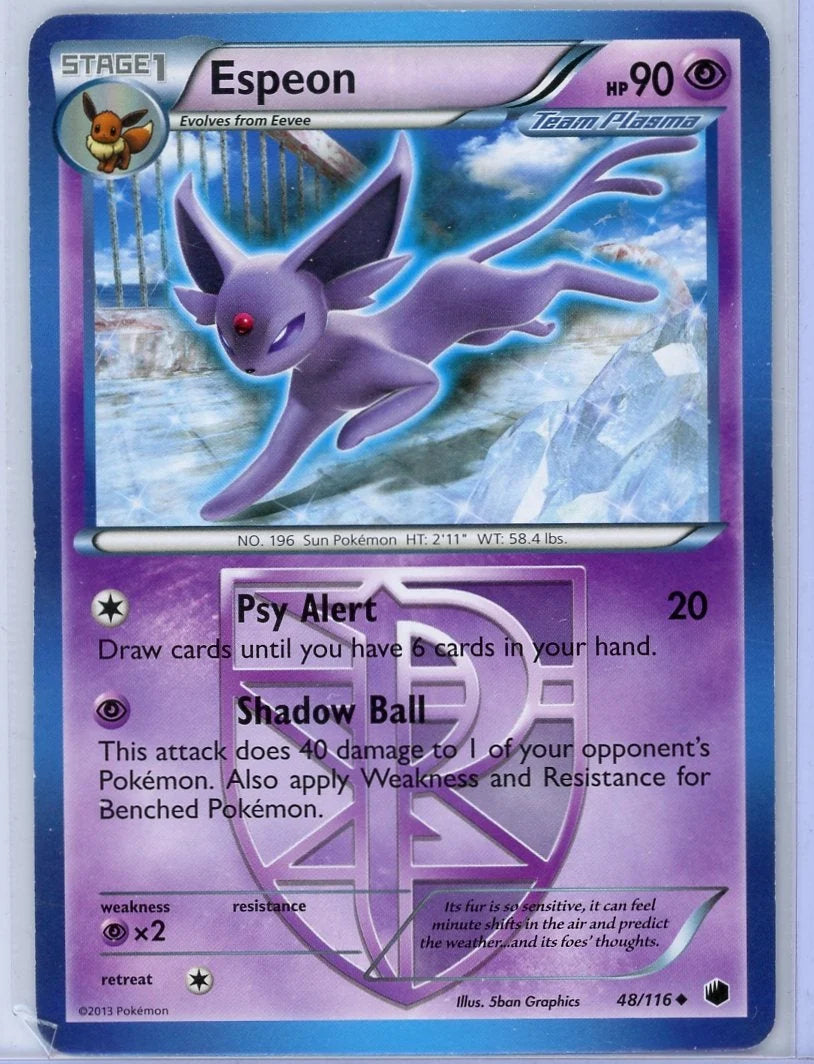Espeon 2013 Pokémon Plasma Freeze #48/116