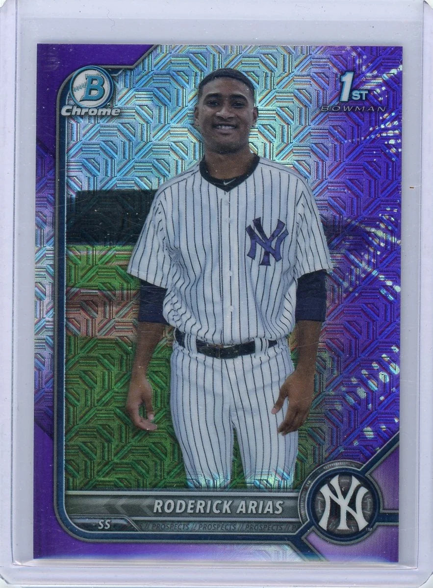 Roderick Arias 2022 Bowman Chrome Mega Box 1st Bowman Purple #'d 151/250