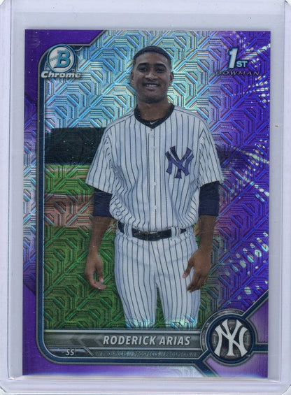 Roderick Arias 2022 Bowman Chrome Mega Box 1st Bowman Purple #'d 151/250