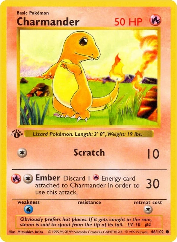 Charmander (046/102) (Base Set (Shadowless)) (BSS)