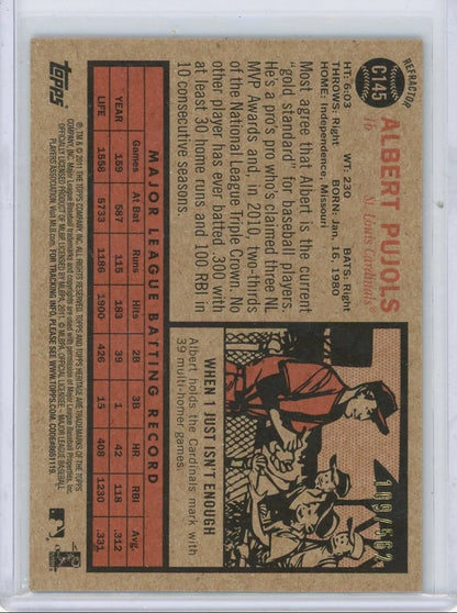 Albert Pujols 2011 Topps Heritage Chrome Refractor #'d 109/562