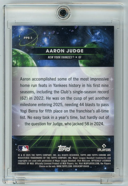 Aaron Judge 2025 Topps Cosmic Chrome Planetary Pursuit Earth