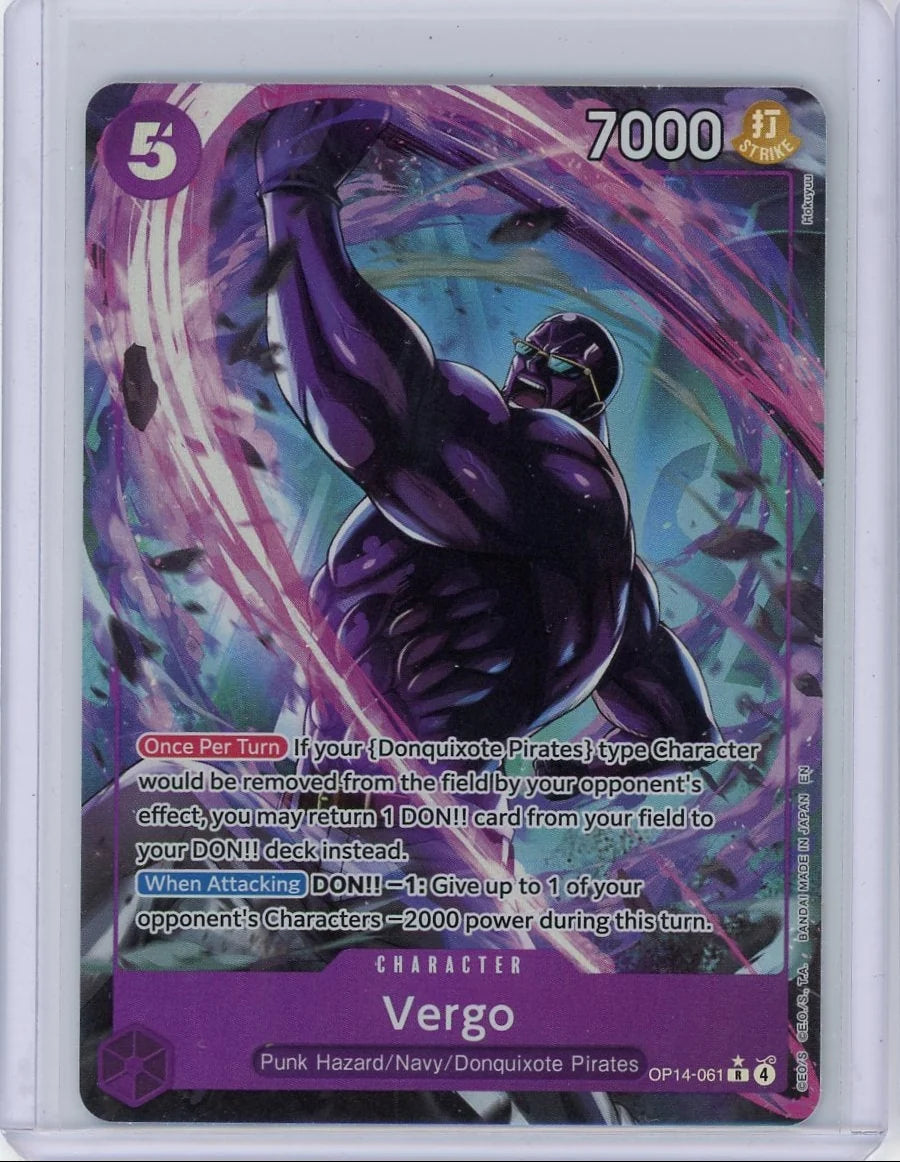 Vergo One Piece The Azure Sea's Seven Rare Alt. Art #OP14-061