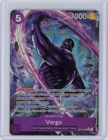Vergo One Piece The Azure Sea's Seven Rare Alt. Art #OP14-061
