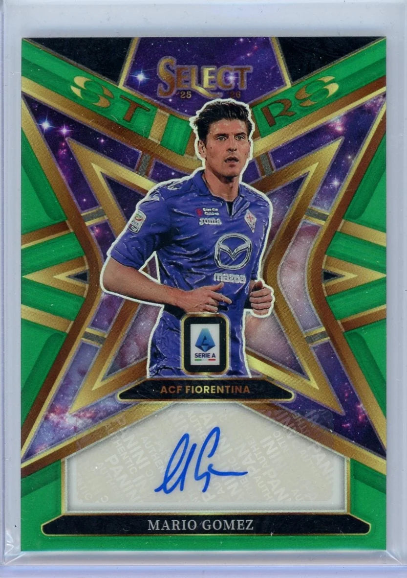 Mario Gomez 2025-26 Panini Select Serie A Stars autograph green #'d 1/2