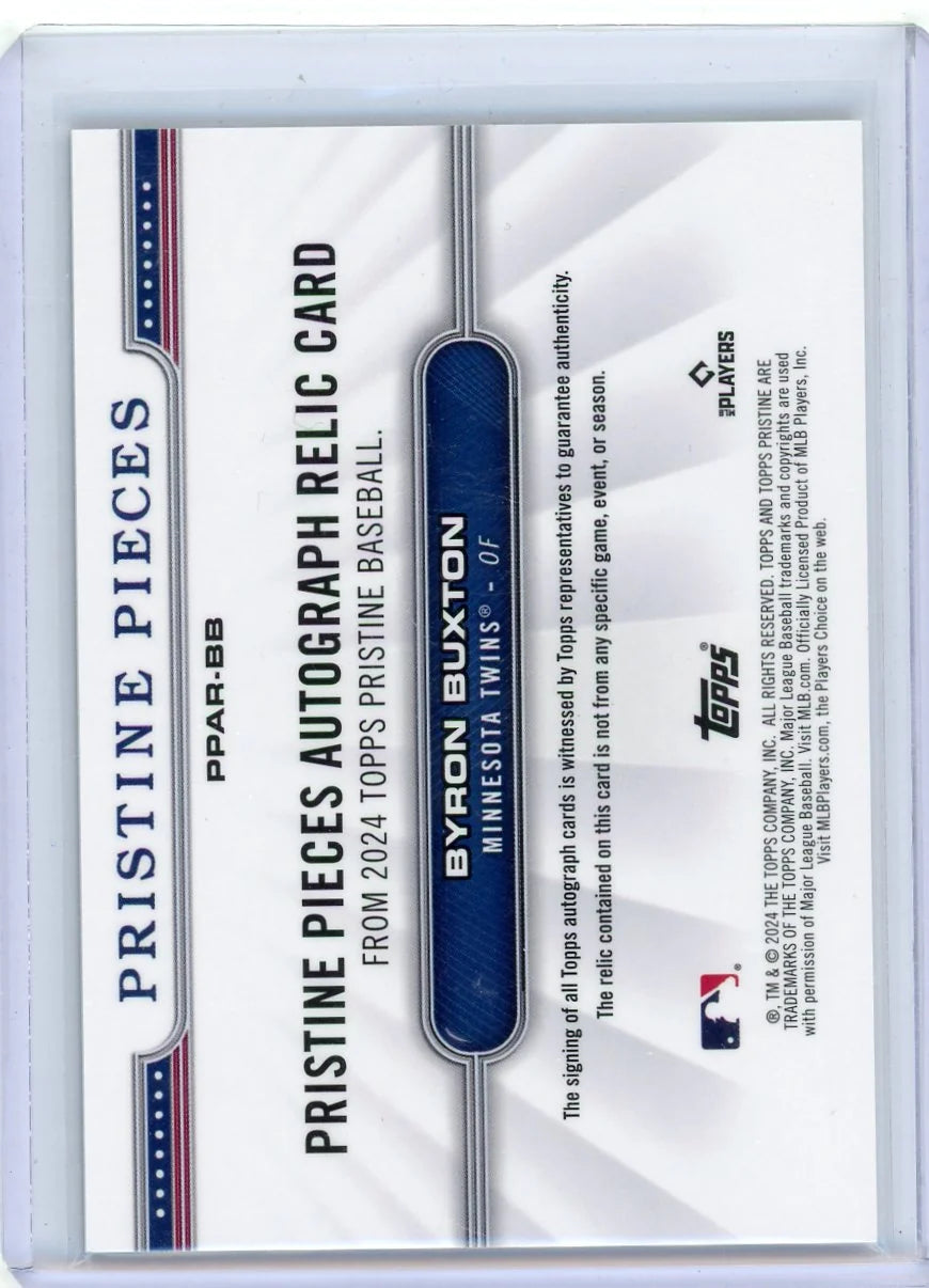 Byron Buxton 2024 Topps Pristine Pristine Pieces Autograph Jersey Relic