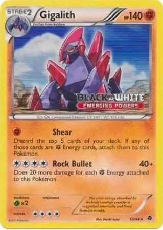 Gigalith - 53/98 (Prerelease) (53/98) (Black and White Promos) (PR)