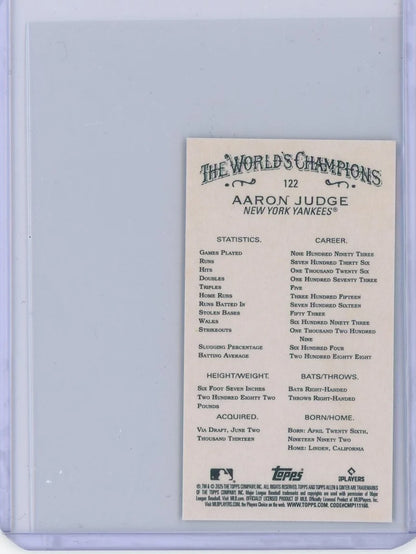 Aaron Judge 2025 Topps Allen & Ginter mini gold border sp