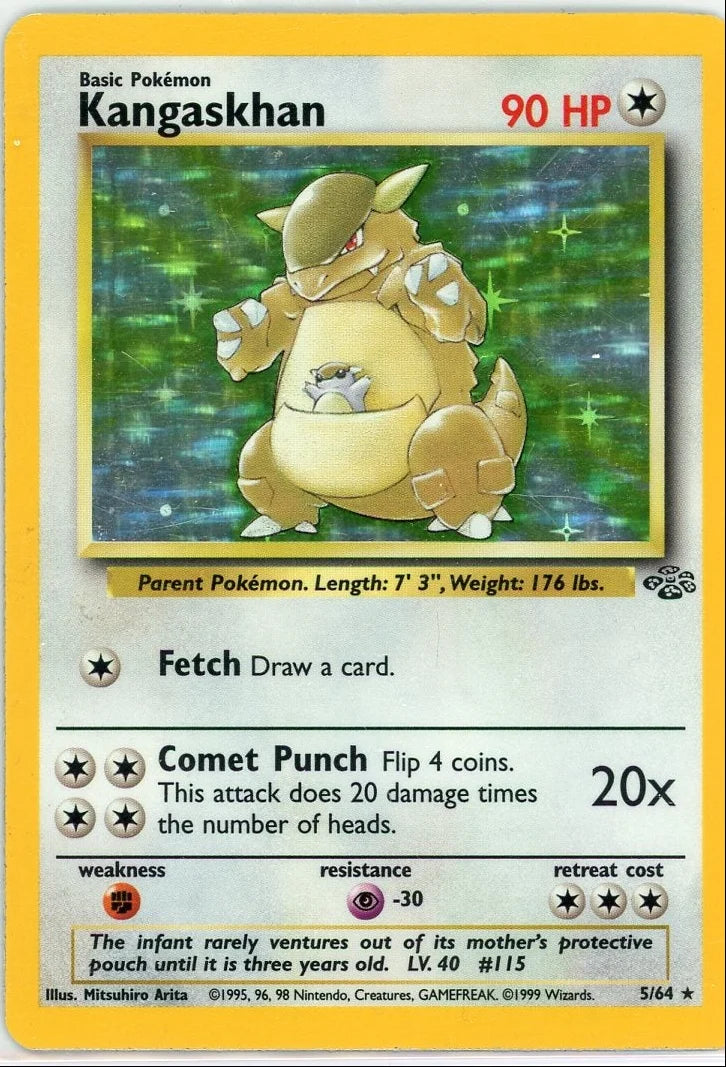 Kangaskhan Pokémon Jungle Holo #5/64 MP