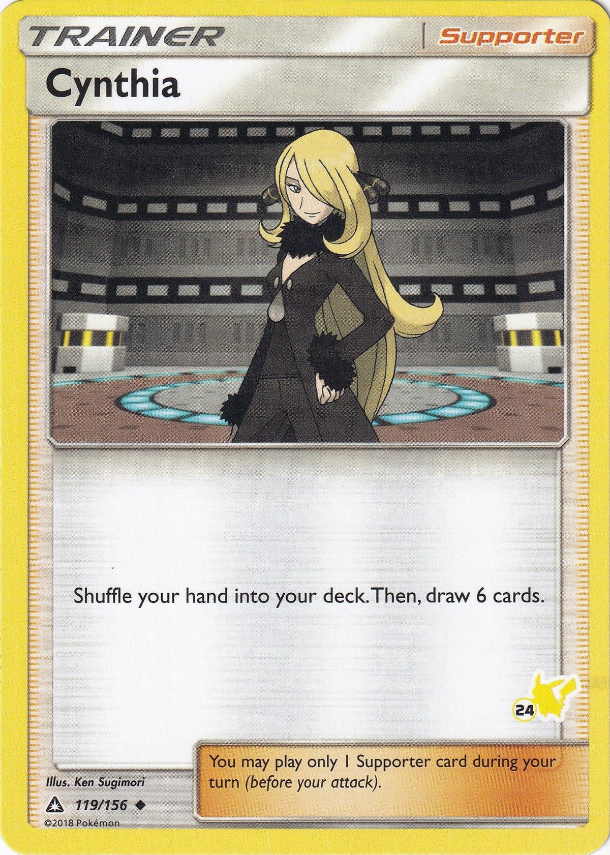 Cynthia - 119/156 (#24 Pikachu Stamped) (119/156) (Battle Academy) (BTA)