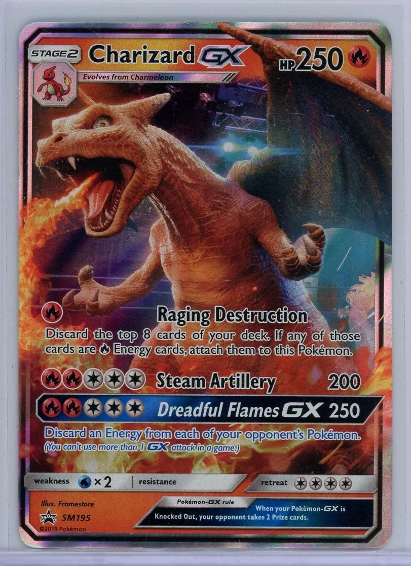 Charizard GX Pokémon Sun & Moon Promo Holo Rare #SM195 (HP)