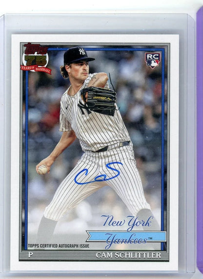 Cam Schlittler 2026 Topps Series 1 75th Anniversary Rookie Autograph