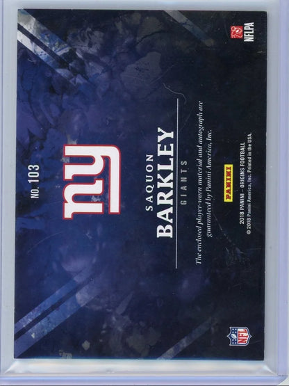 Saquon Barkley 2018 Panini Origins RPA #'d 75/75
