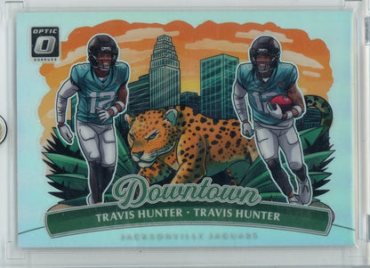 Travis Hunter 2025 Panini Donruss Optic Dual Downtown SSP