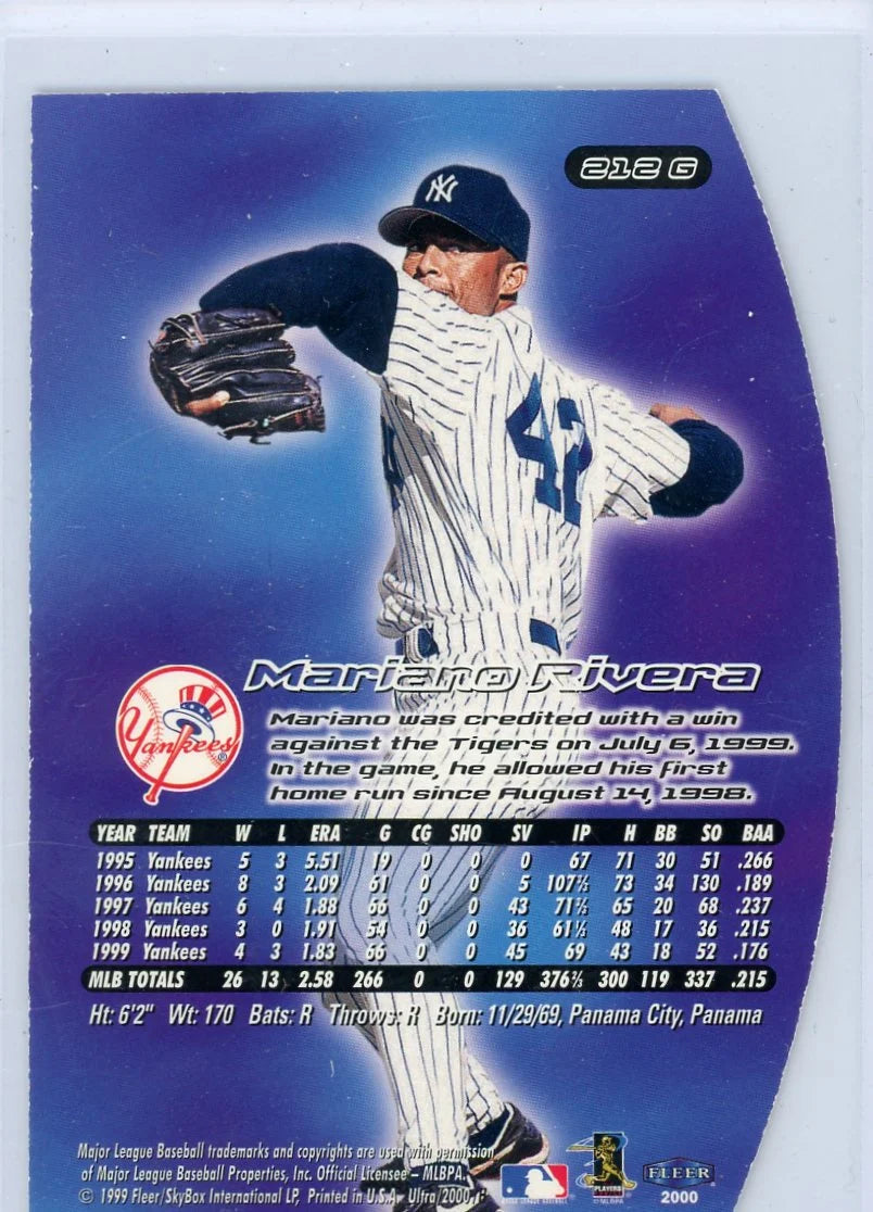 Mariano Rivera 2000 Fleer Ultra Gold Medallion Edition