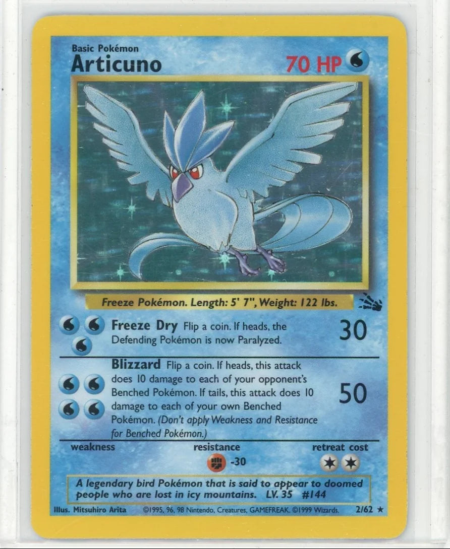 Articuno 1999 Pokemon Fossil holo #2/62
