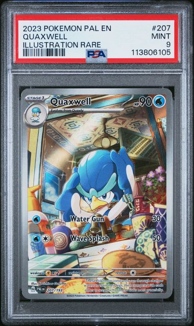 Quaxwell 2023 Pokemon Paldea Evolved Illustration rare #207/193 PSA 9
