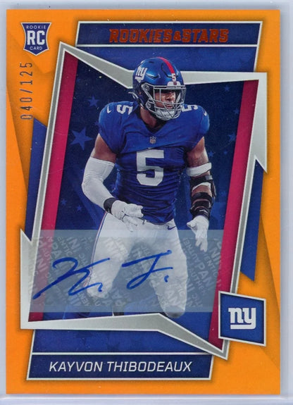 Kayvon Thibodeaux 2022 Panini Rookies & Stars autograph orange #'d 040/125