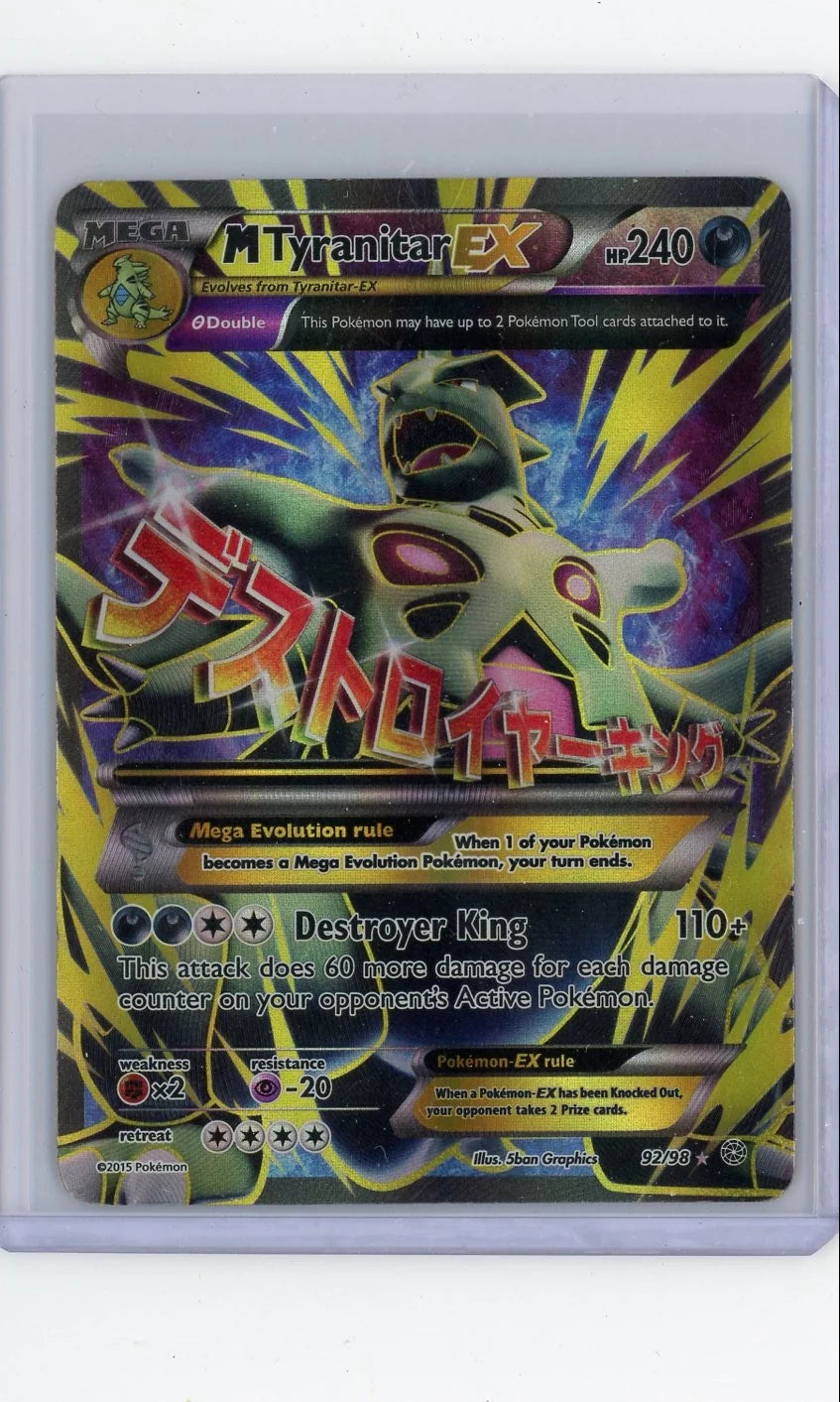 Mega Tyranitar EX 2015 Pokemon Ancient Origins #92/98 MP/HP