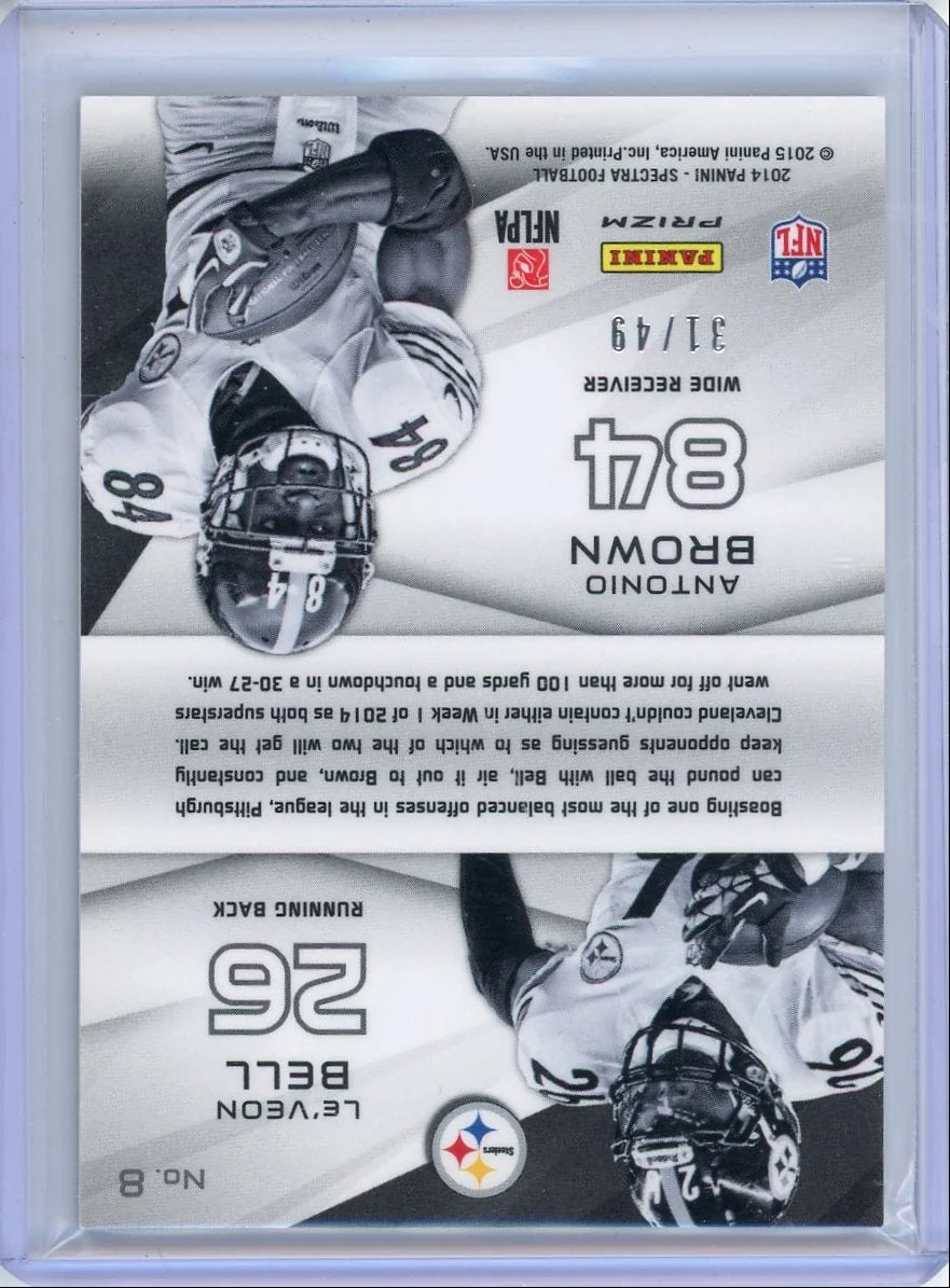 Le'Veon Bell Antonio Brown 2014 Panini Spectra Dynamic Duos #'d 31/49