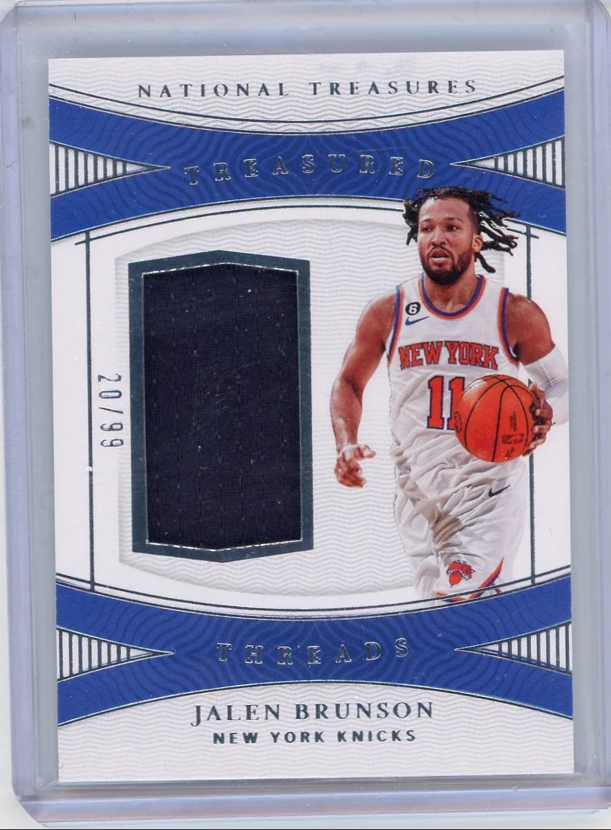 Jalen Brunson 2022-23 Panini National Treasures Treasured relic #'d 20/99