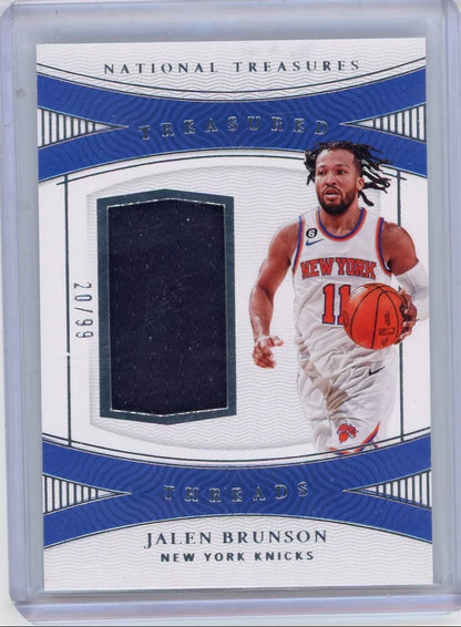 Jalen Brunson 2022-23 Panini National Treasures Treasured relic #'d 20/99