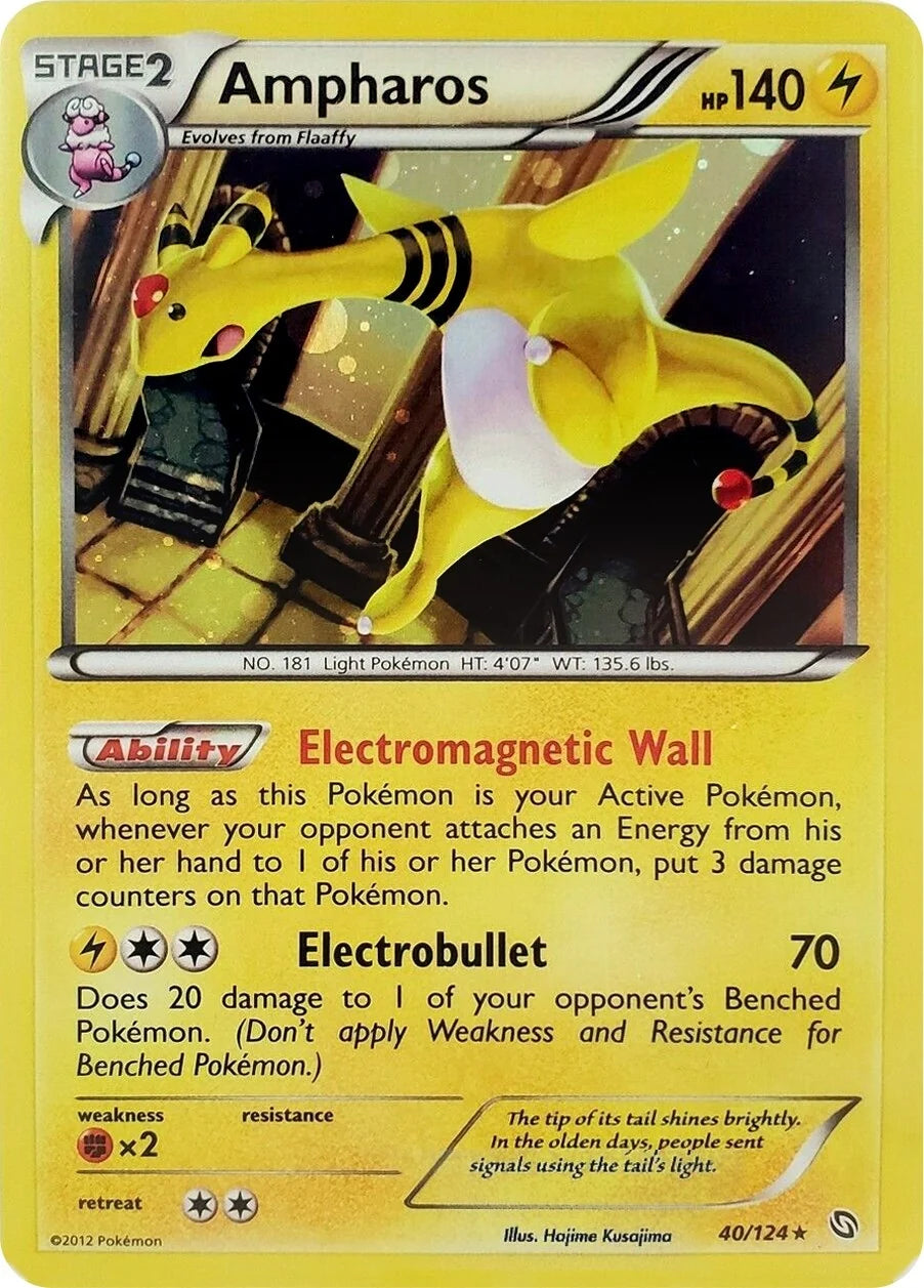 Ampharos - 40/124 (Cosmos Holo) (040/124) (Blister Exclusives) (BLE)