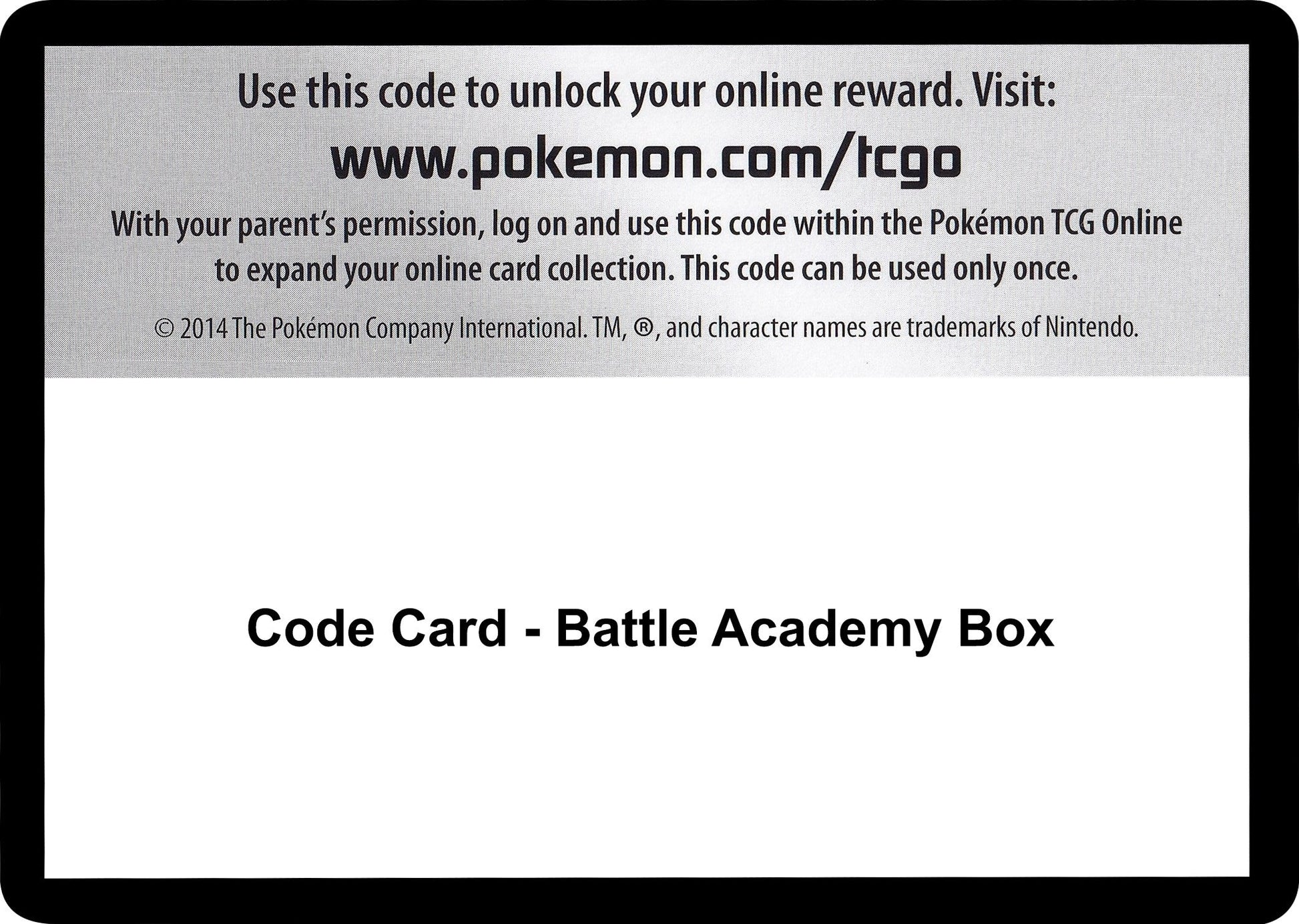 Code Card - Battle Academy Box (Battle Academy) (BTA)