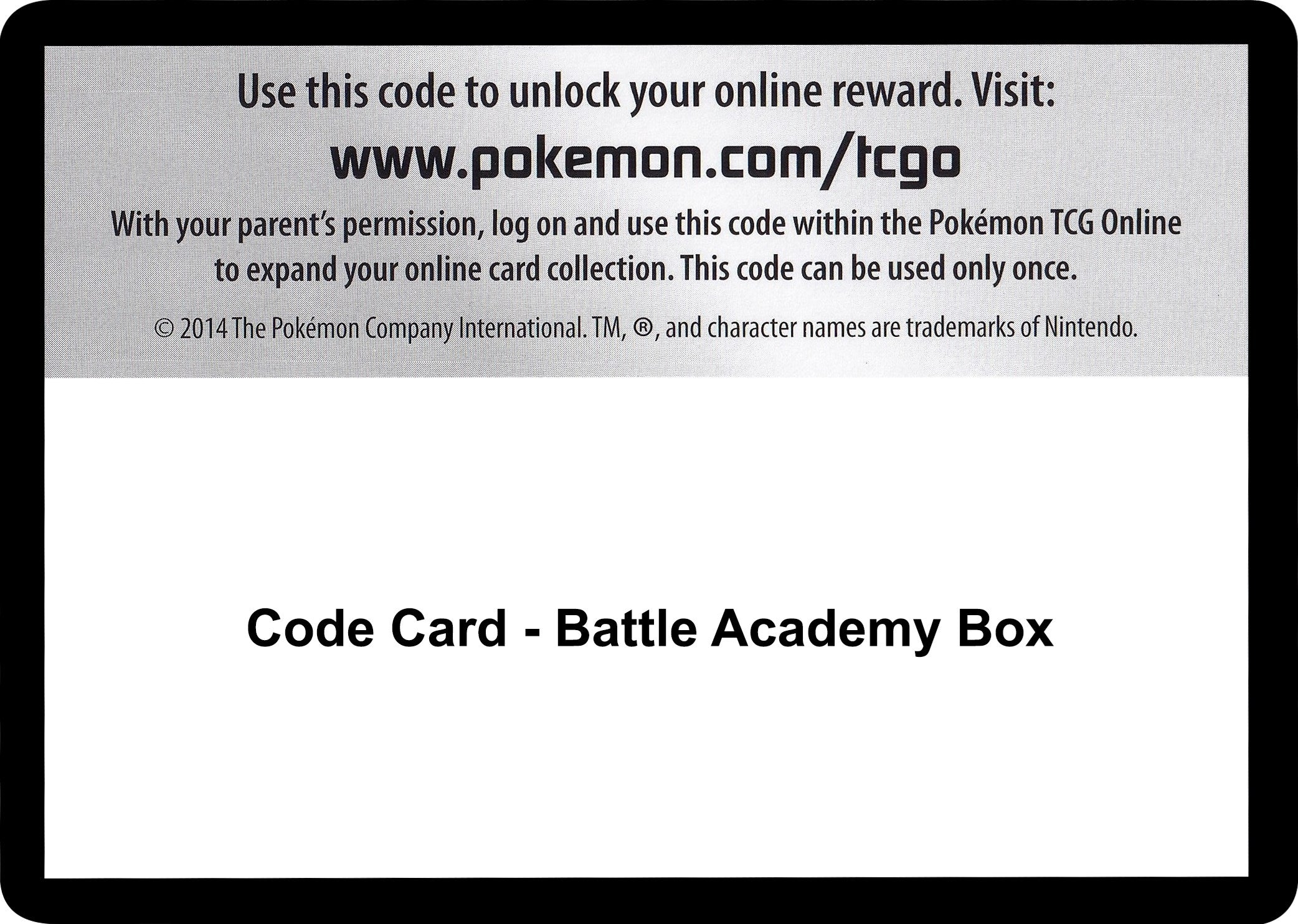 Code Card - Battle Academy Box (Battle Academy) (BTA)
