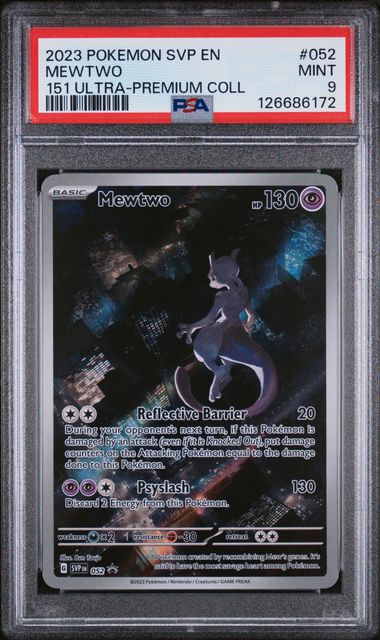 Mewtwo Pokémon Scarlet & Violet Black Star Promo #052 PSA 9