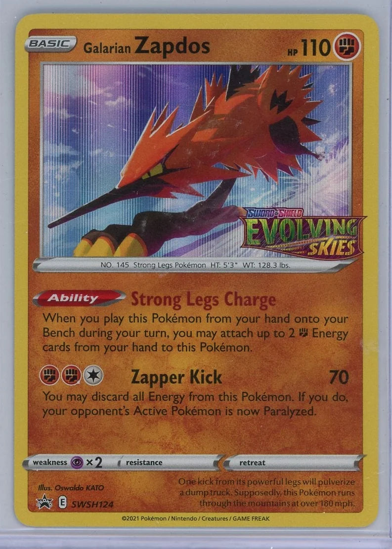 Galarian Zapdos Pokémon Sword & Shield Holo Promo #SWSH124