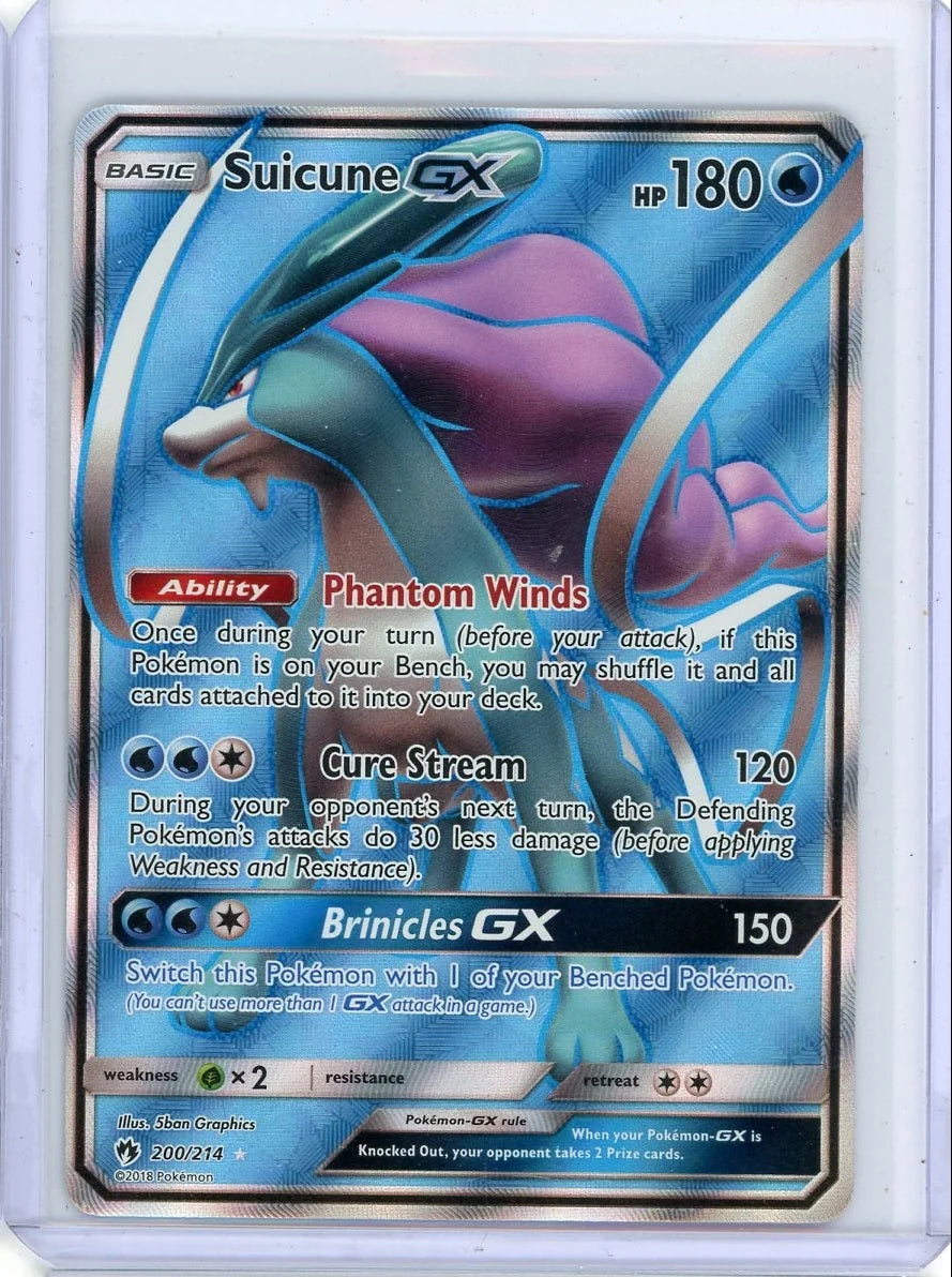 Suicune GX Pokémon Lost Thunder Ultra Rare #200/214