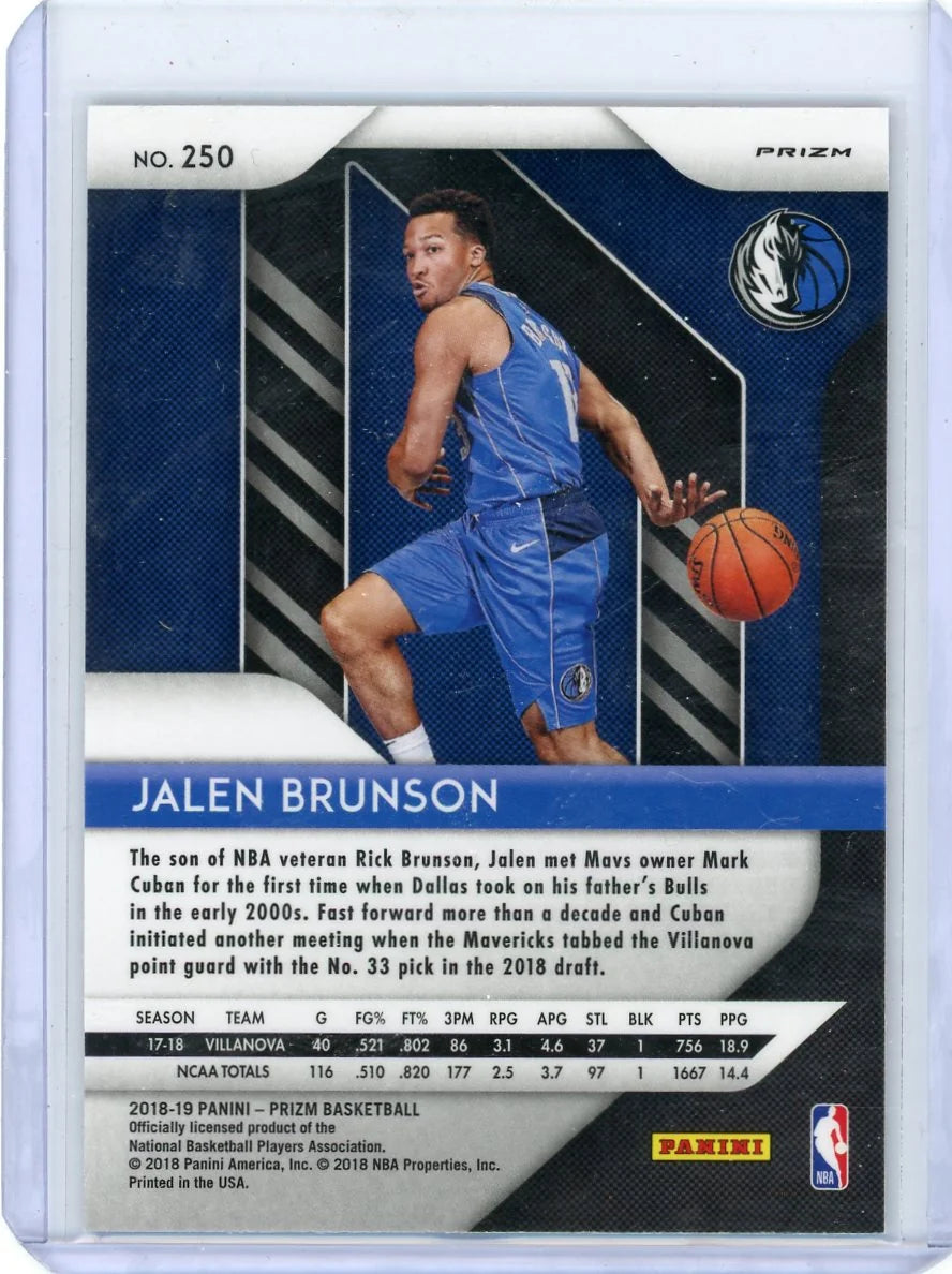 Jalen Brunson 2018-19 Panini Prizm Pink Ice RC