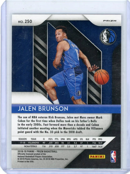 Jalen Brunson 2018-19 Panini Prizm Pink Ice RC