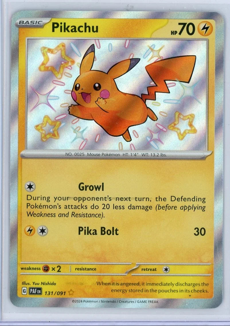 Pikachu Pokemon Paldean Fates Baby Shiny #131/091