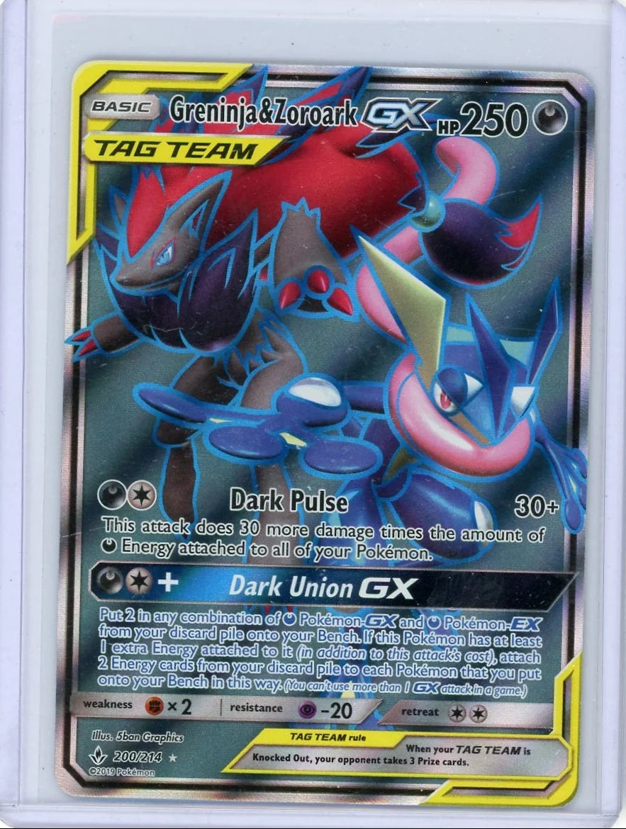 Greninja & Zoroark GX Pokémon Unbroken Bonds Full-Art #200/214