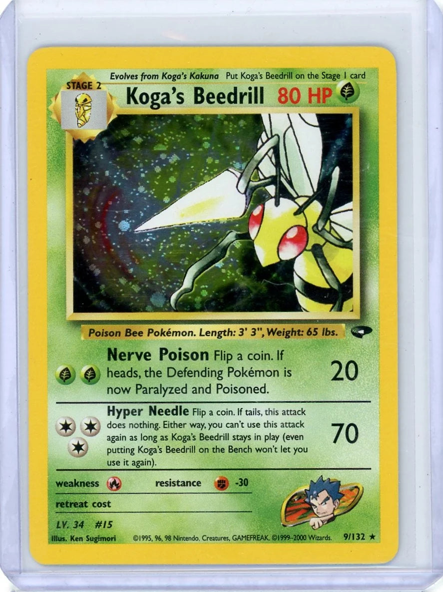 Koga's Beedrill Pokémon Gym Challenge Unlimited Holo Rare #9/132