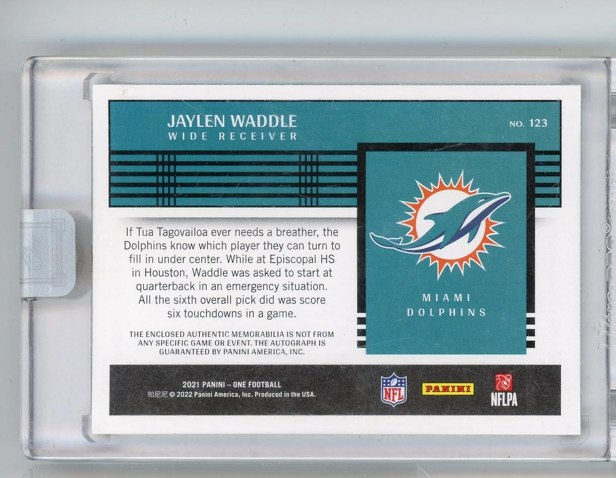 Jaylen Waddle 2021 Panini ONE RPA #'d 40/99