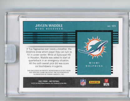 Jaylen Waddle 2021 Panini ONE RPA #'d 40/99