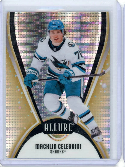 Macklin Celebrini 2025-26 Upper Deck Allure Gold Glitter Bomb #'d 040/199