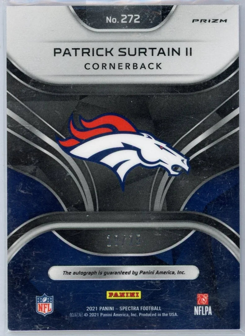 Patrick Surtain II 2021 Panini Spectra RC Auto #'d 19/25